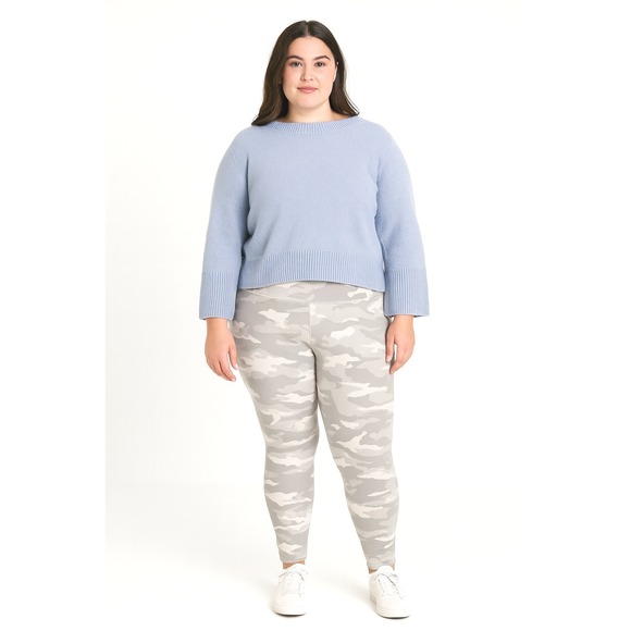 Athleta Camo High Rise Elation Leggings 1X Gray White Stretch Athleisure RN54023 - Picture 1 of 8